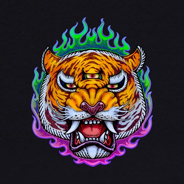 Third Eye Tiger by Villainmazk